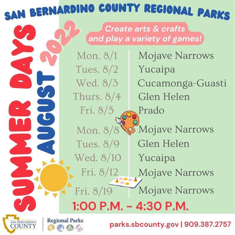 San Bernardino County Calendar